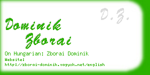 dominik zborai business card